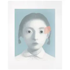 A) My Dear Friends-4 y B) My Dear Friends-2 by Zhang Xiaogang, Litografía digital sobre papel Velin Lana 68 / 99 y 21 / 99, sold Sep 2026