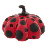 Yayoi Kusama, Pumpkin red and black, Escultura en resina laqueada