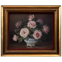 Manuel Navarro, Rosas, Óleo sobre tela