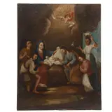 MÉXICO, FINALES DEL SIGLO XVIII by la Adoración de los Pastores, Óleo sobre lienzo, sold Sep 2026