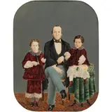 Retrato Familiar de Rafael Cancino, MÉXICO, 1859, Técnica mixta