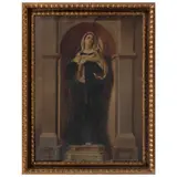 Autor No Identificado, Virgen dolorosa, Óleo sobre tela