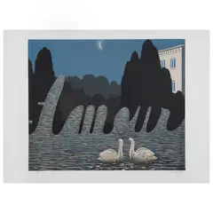 René Magritte, L'art de la conversation, 1950, Litografía 73 / 275, edición póstuma