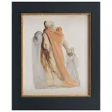 Salvador Dalí, Canto 5: Reproches de Virgile, de El Purgatorio de la suite La Divina Comedia, 1964, Xilografía sin número de tiraje