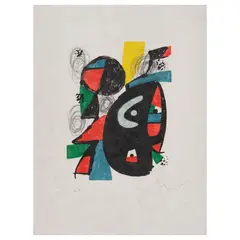 Joan Miró, XII, de la carpeta La Mélodie Acide, 1980, Litografía sobre papel japonés E. A