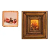 Mujer Con Flores y Bodegón, MÉXICO, SIGLOS XX - XXI, Óleo sobre MDF