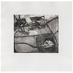 Chapulines con calavera by Francisco Toledo, 2012, Grabado al aguatinta y aguafuerte 4 / 14, sold Aug 2026