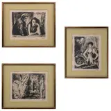 Arturo Souto, A) Marinero y novia, B) Sin título y C) Marinero y mujer, Litografías sin número de tiraje