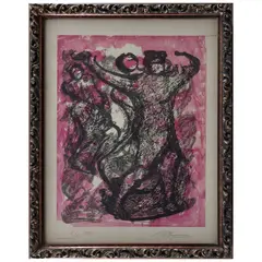 David Alfaro Siqueiros, El amante, Litografía sin número de tiraje