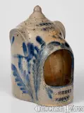 Henry, Exceptional Remmey, Philadelphia Stoneware Chick Waterer Marked HENRY / PHILA. for Local Bird Dealer, circa 1870, Stoneware
