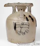 Pony Mott, Extremely Rare "Pony Mott / Peninsula, Ohio" Stoneware Blacksmith's Harvest Jug, circa 1885, Stoneware