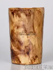 Baecher, Very Rare BAECHER / WINCHESTER VA Redware Tankard Pitcher, circa 1880, Redware