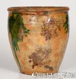 S. Bell & Son, S. BELL & SON. / STRASBURG Multi-Glazed Shenandoah Valley Redware Jar