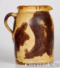 S. Bell & Son, S. BELL & SON / STRASBURG Shenandoah Valley Redware Tankard Pitcher, circa 1890, Redware