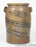 A.P. Donaghho, 3 Gal. A. P. DONAGHHO / PARKERSBURG, WV Stoneware Crock