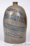 A.P. Donaghho, 3 Gal. A. P. DONAGHHO / PARKERSBURG, WV Stoneware Jug