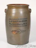 A.P. Donaghho, 8 Gal. A. P. DONAGHHO / PARKERSBURG, WV Stoneware Crock, circa 1885, Stoneware