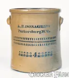 A.P. Donaghho, 4 Gal. A. P. DONAGHHO / PARKERSBURG, WV Stoneware Crock