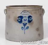 Van Schoik & Dunn, Scarce VAN SCHOIK & DUNN / Makers / Middletown Point, NJ Stoneware Crock, circa 1855, Stoneware