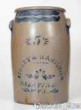 Richey & Hamilton, 5 Gal. RICHEY & HAMILTON / PALATINE, W. VA Stoneware Jar
