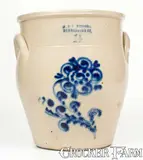 One-and-a-Half-Gallon J. & E. NORTON / BENNINGTON, VT Stoneware Jar by J. & E. Norton, circa 1855, Stoneware, sold Nov 2022