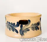 Scarce COWDEN & WILCOX / HARRISBURG, PA Stoneware Spittoon w/ Elaborate Decoration by Cowden & Wilcox, circa 1865, Stoneware, sold Nov 2022