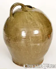 David Drake, Extremely Rare Double-Handled Stoneware Jug, "Lm / March 31, 1852 / Dave," David Drake, Edgefield District, SC, 1852, Stoneware