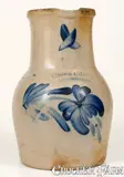 One-Gallon COWDEN & WILCOX / HARRISBURG, PA Stoneware Pitcher by Cowden & Wilcox, circa 1865, Stoneware, sold Nov 2022