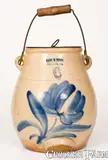 Evan R. Jones, Exceptional EVAN R. JONES / PITTSTON, PA Six-Quart Stoneware Batter Pail