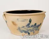 COWDEN & WILCOX / HARRISBURG, PA Stoneware Bowl by Cowden & Wilcox, circa 1865, Stoneware, sold Nov 2022