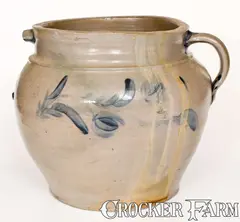 H. Glazier, Monumental H. GLAZIER / HUNTINGDON, PA Stoneware Jar w/ Cobalt Decoration, circa 1831-1854, Stoneware