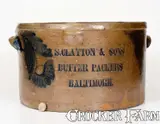 S. Clayton & Sons, Monumental S. CLAYTON & SONS / BUTTER PACKERS / BALTIMORE Butter Crock, circa 1845, Stoneware