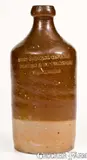 Best Cologne Gin From, Extremely Rare Stoneware Bottle: BEST COLOGNE GIN FROM / ERSKINE & EICHELBERGER / BALTIMORE, circa 1834-1845, Stoneware