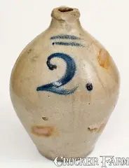 Bennington Factory, Scarce Two-Gallon BENNINGTON / FACTORY Cobalt-Decorated Stoneware Jug, early 19th century, Stoneware