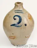 Bennington Factory, Scarce Two-Gallon BENNINGTON / FACTORY Cobalt-Decorated Stoneware Jug, early 19th century, Stoneware