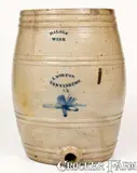 L. Norton, Extremely Rare "MALAGA WINE" Cooler, Stamped "L. NORTON / BENNINGTON, VT" c1828-33, c1828-33, Stoneware