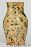 Baecher, Rare BAECHER / WINCHESTER, VA Redware Pitcher w/ Elaborate Copper Slip Decoration