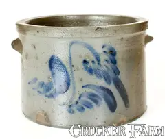 J.M. Hickerson, One-Gallon J.M. HICKERSON / STRASBURG, VA Stoneware Butter Crock, circa 1880, Stoneware