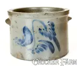 J.M. Hickerson, One-Gallon J.M. HICKERSON / STRASBURG, VA Stoneware Butter Crock, circa 1880, Stoneware
