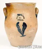 Clark & Fox, One-Gallon CLARK & FOX / ATHENS / N.Y. Cobalt-Decorated Stoneware Jar, circa 1829-1838, Stoneware