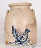New York Stoneware Co., Unusual NEW YORK STONEWARE CO. / FORT EDWARD, N.Y. Stoneware Chicken Jar