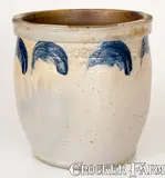 John Bell, Stoneware Jar w/ Cobalt Swag Decoration, Stamped Twice JOHN BELL / WAYNESBORO, circa 1850-1880, Stoneware
