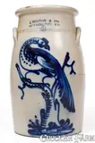 J. Norton & Co., Fine Two-Gallon J. NORTON & CO. / BENNINGTON VT Stoneware Churn w/ Elaborate Pheasant-on-Stump