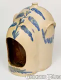Nd St, Very Rare THOS. HAIG / 975 N. 2ND ST. / PHILA 3 Gal. Bristol-Slip Stoneware Chicken Waterer, circa 1875, Stoneware