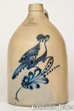 J.J. Lawlor, 3 Gal. J. J. LAWLOR / ALBANY, NY Stoneware Jug w/ Large Bird Decoration, circa 1875, Stoneware