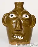 B.B. Craig, Alkaline-Glazed B.B. CRAIG / VALE, N.C. Stoneware Face Jug