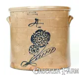 H. Weston, H. WESTON / ELLENVILLE, NY Stoneware Crock w/ Slip-Trailed Decoration, circa 1860, Stoneware
