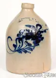 Small-Sized J. NORTON & CO. / BENNINGTON, VT Stoneware Jug by J. Norton & Co., circa 1860, Stoneware, sold Aug 2022