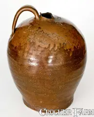 David Drake, Rare David Drake Four-Gallon Stoneware Jug, "June 13, 1855 / Dave / Lm", 1855, Stoneware