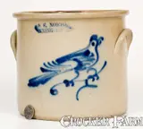 E. Norton, One-Gallon J. &. E. NORTON / BENNINGTON, VT Stoneware Bird Crock, circa 1855, Stoneware